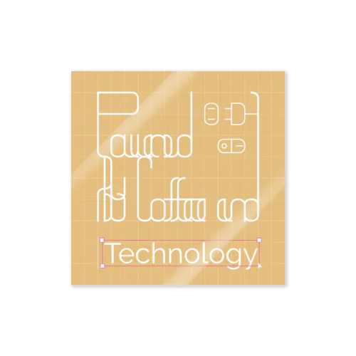 Powered by Coffee and Technology Sticker