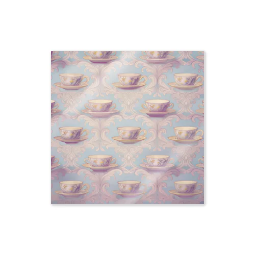 Tea cups - victorian - ステッカー