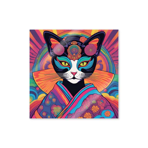 芸者　黒猫 Sticker