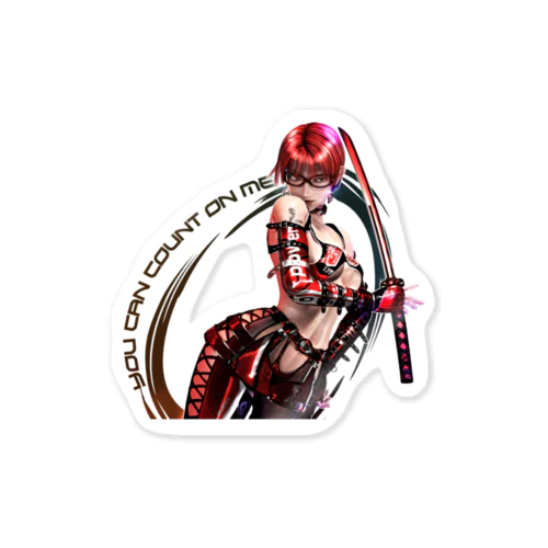 The Red Katana Sword Sticker