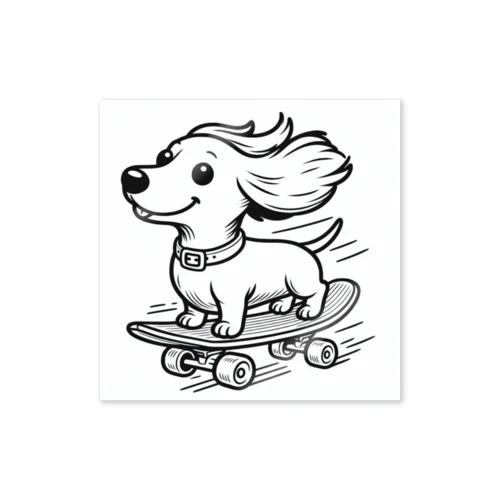 スケボー犬ライダー Sticker