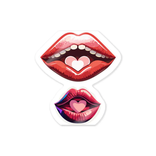 唇とハート Sticker