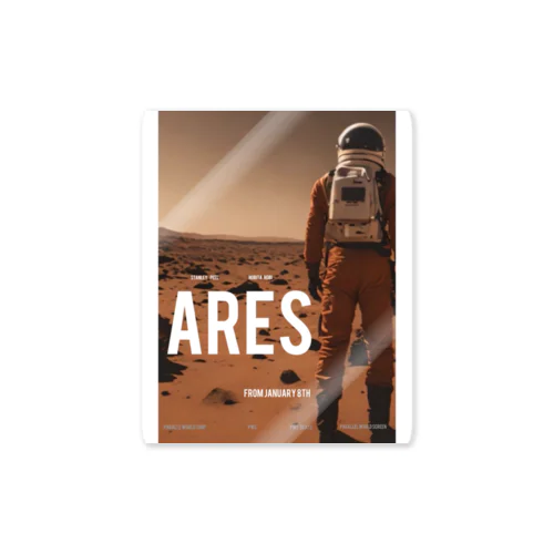 “ARES”ポスターステッカー ステッカー