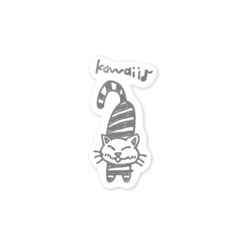 逆立ちにゃんこ Sticker