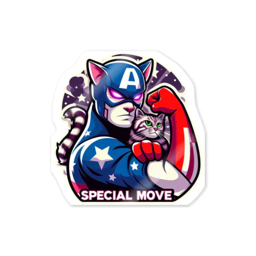 アメコミヒーロー系CaptainCat ステッカー