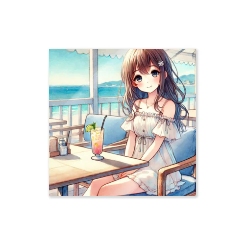 浜辺のカフェで Sticker