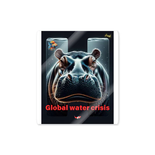 hippo  * Global water crisis Sticker