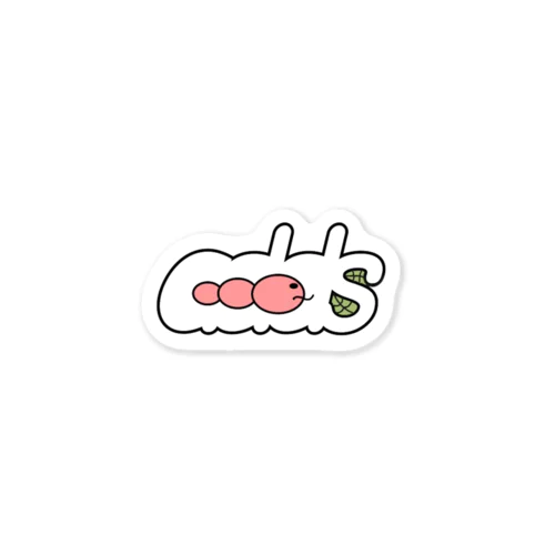 adds kawaii snake logo Sticker