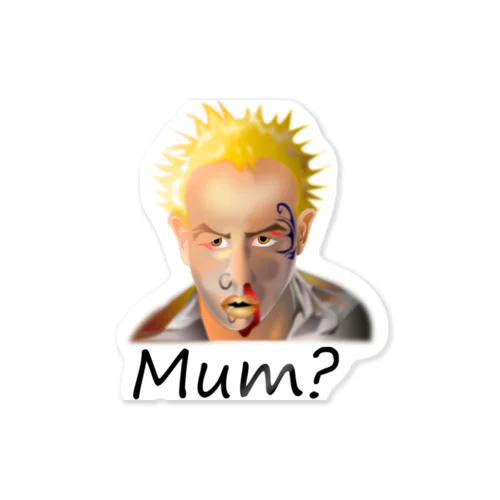 Mum?(black) Sticker