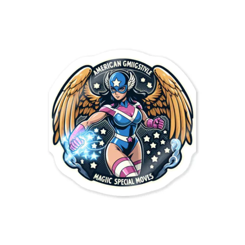 アメコミ風ハーピーGirlヒーロー Sticker