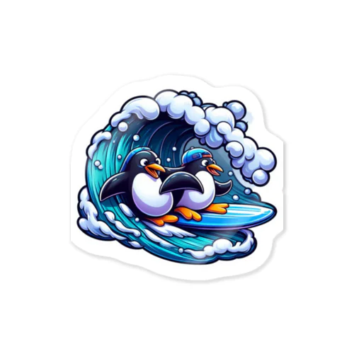 波のりペンギン Sticker