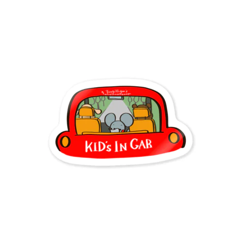 tsugihagees  kids in car ステッカー Sticker