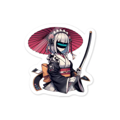 サイバーメイド侍　ステッカー Sticker