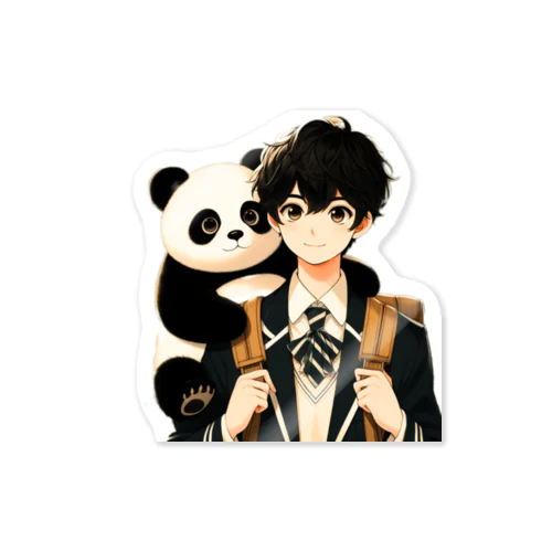 男の子　中学1年生　パンダ Sticker