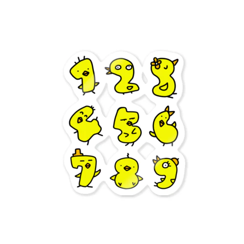 🐤数字アヒル🐤 Sticker