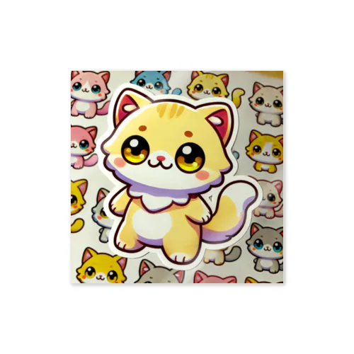 ふんわりとした薄い金色の猫が、愛らしさ満点🌟 Sticker