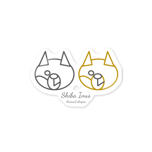 Shiba Inus Animal shapes Sticker