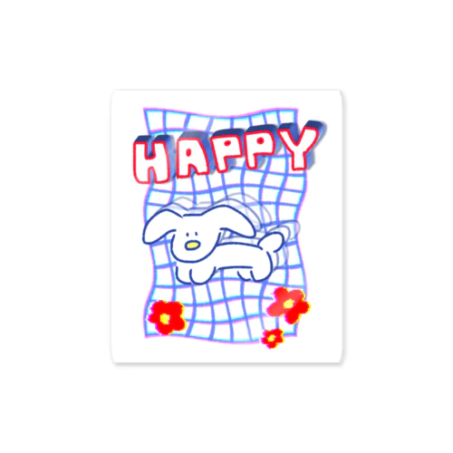 HAPPY犬 ステッカー