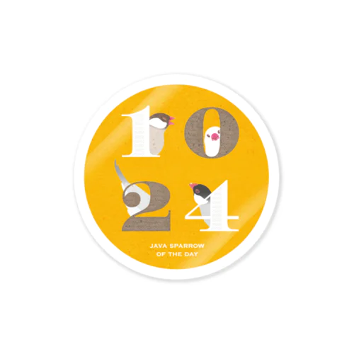 文鳥の日 橙 Sticker