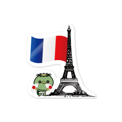 日本 応援 カッパくん PARIS OLYMPICS 2024 Sticker