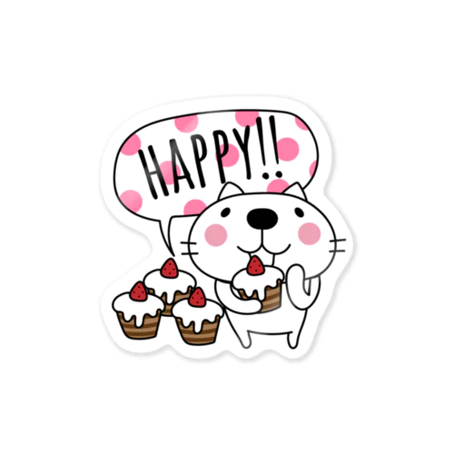 ねこさんのケーキ Sticker