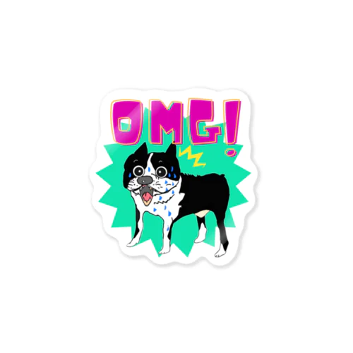 ボストンテリアのOMG!! Sticker