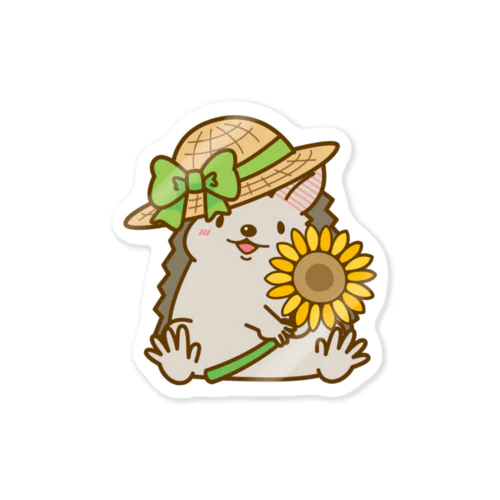 ひまわりヒメハリさん(黒) Sticker