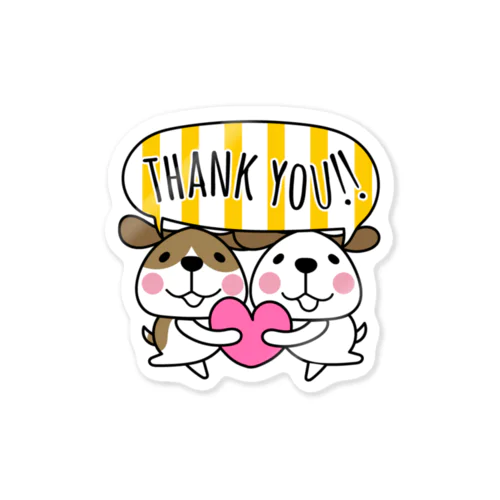 犬さん【Thank you】 Sticker