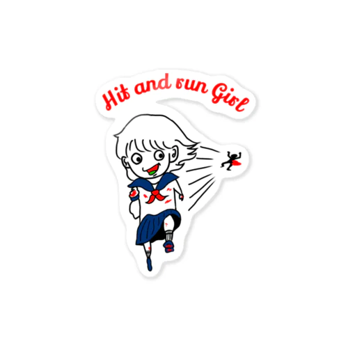 Hit and run Girl 色付きver. Sticker