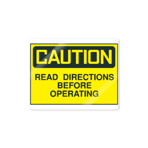 Caution_ReadDirectionsBeforeOperating ステッカー