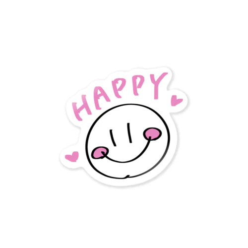 HAPPY SMILE ピンク Sticker