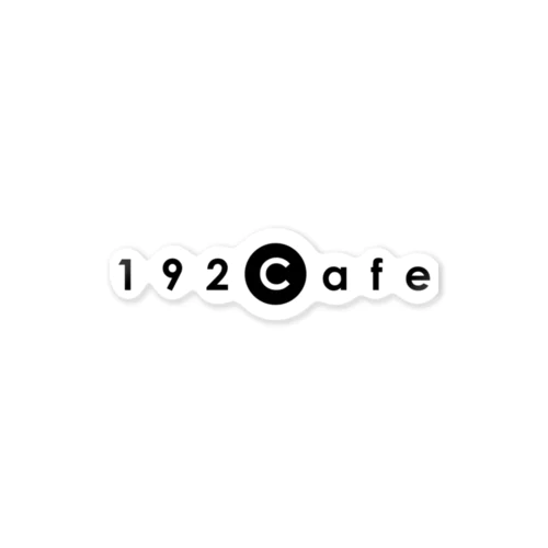 192Cafeステッカー Black Sticker