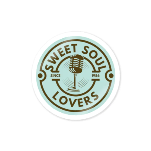 Sweet Soul Lovers★クラシックマイク（ミントグリーン×チョコブラウン） Sticker