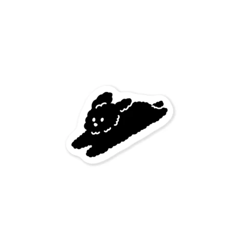 はしる黒プー Sticker