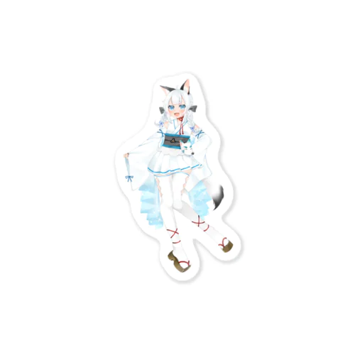 和服田白きつねグッツ Sticker