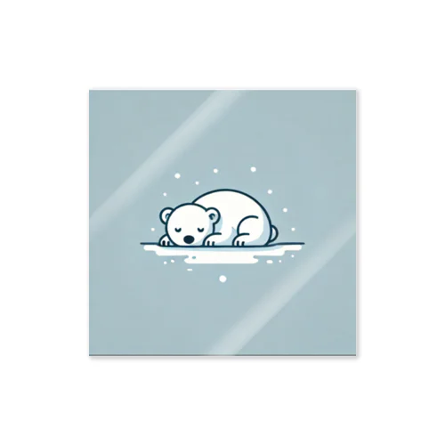 眠るしろくま Sticker
