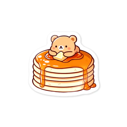 ホットケーキとクマさん Sticker