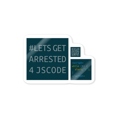 #letsgetarrested4jscode ステッカー