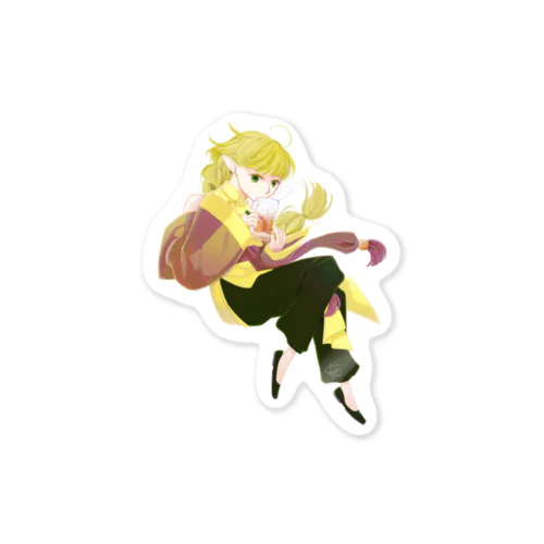 転生エルフちゃんの婚活事情 表紙イラスト（背景無し版） Sticker