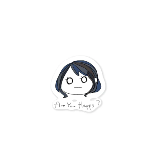 青色の女の子 Sticker