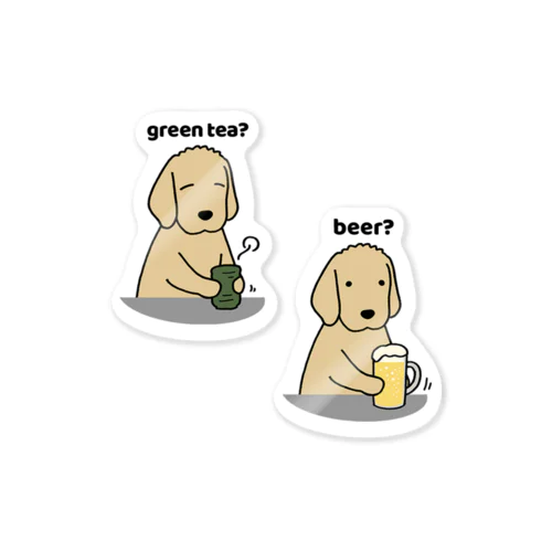 おつかれさま〜ビール&お茶〜 Sticker