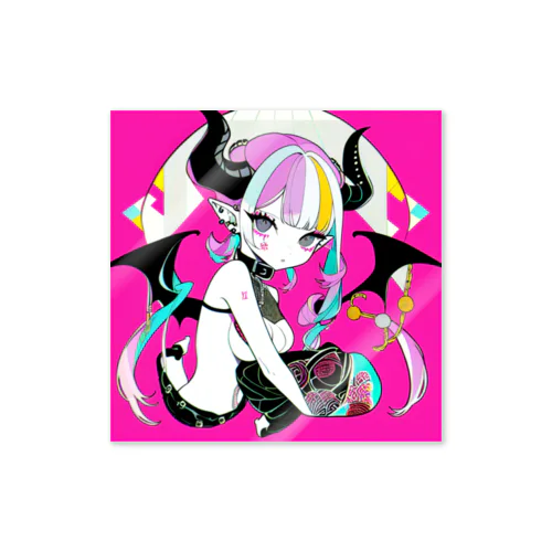 カラフルな小悪魔ちゃん Sticker