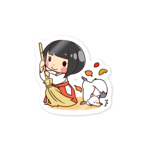 巫女さんコンさん Sticker