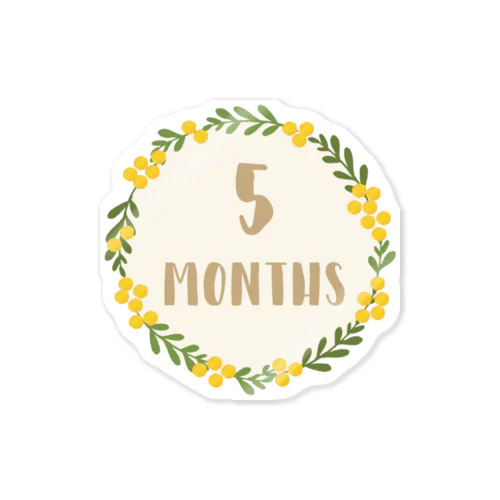 5months_ミモザ Sticker