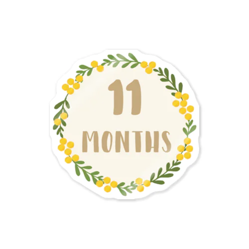 11months_ミモザ Sticker