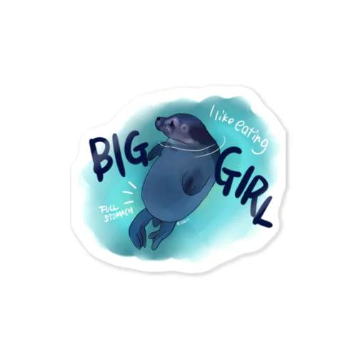 ビッグガールなアザラシ Sticker