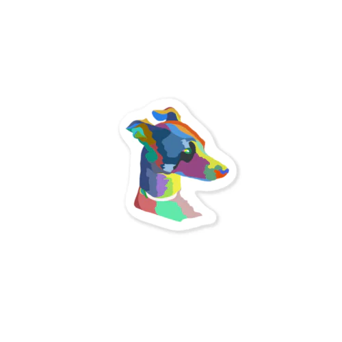 Colorful doggy ステッカー