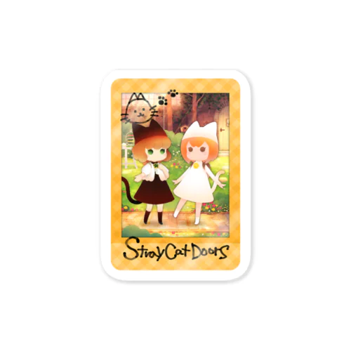 白ねこと黒ねこのチェキ Sticker