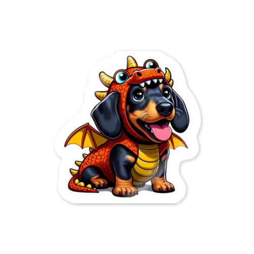 ドラゴンコスのダックスフント Sticker