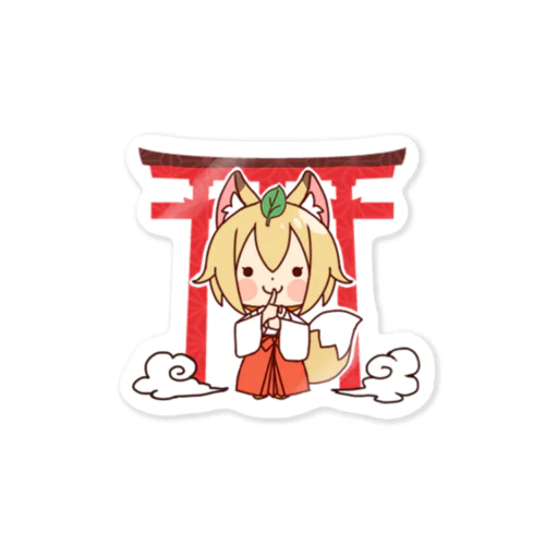 キツネ巫女 Sticker